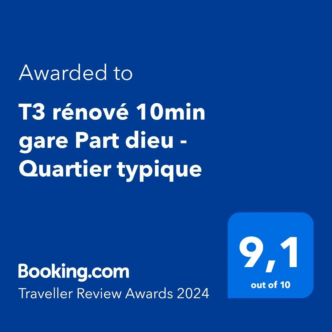 T3 Renove 10Min Gare Part Dieu - Quartier Typique Lyon Francia